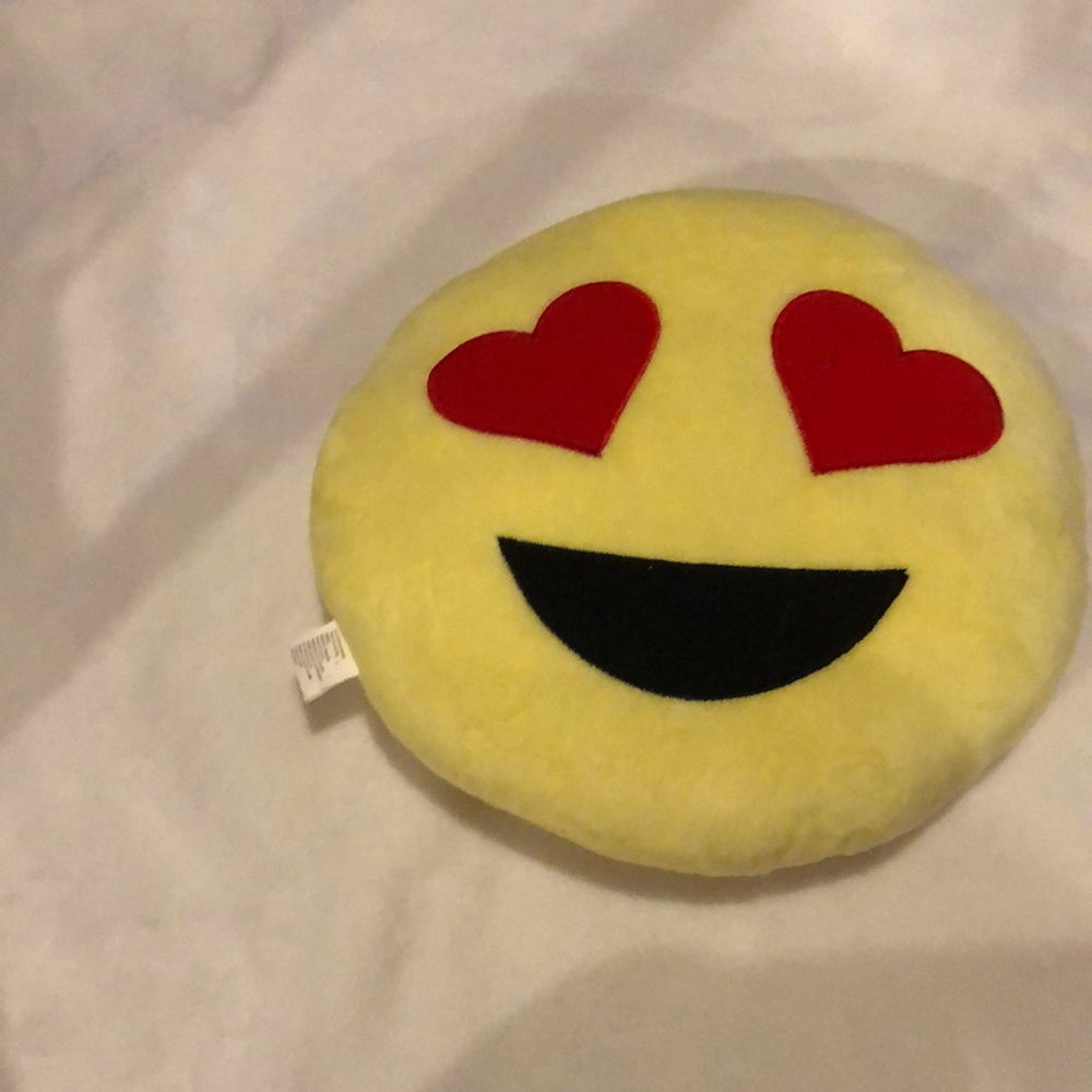 Heart eyes emoji pillow